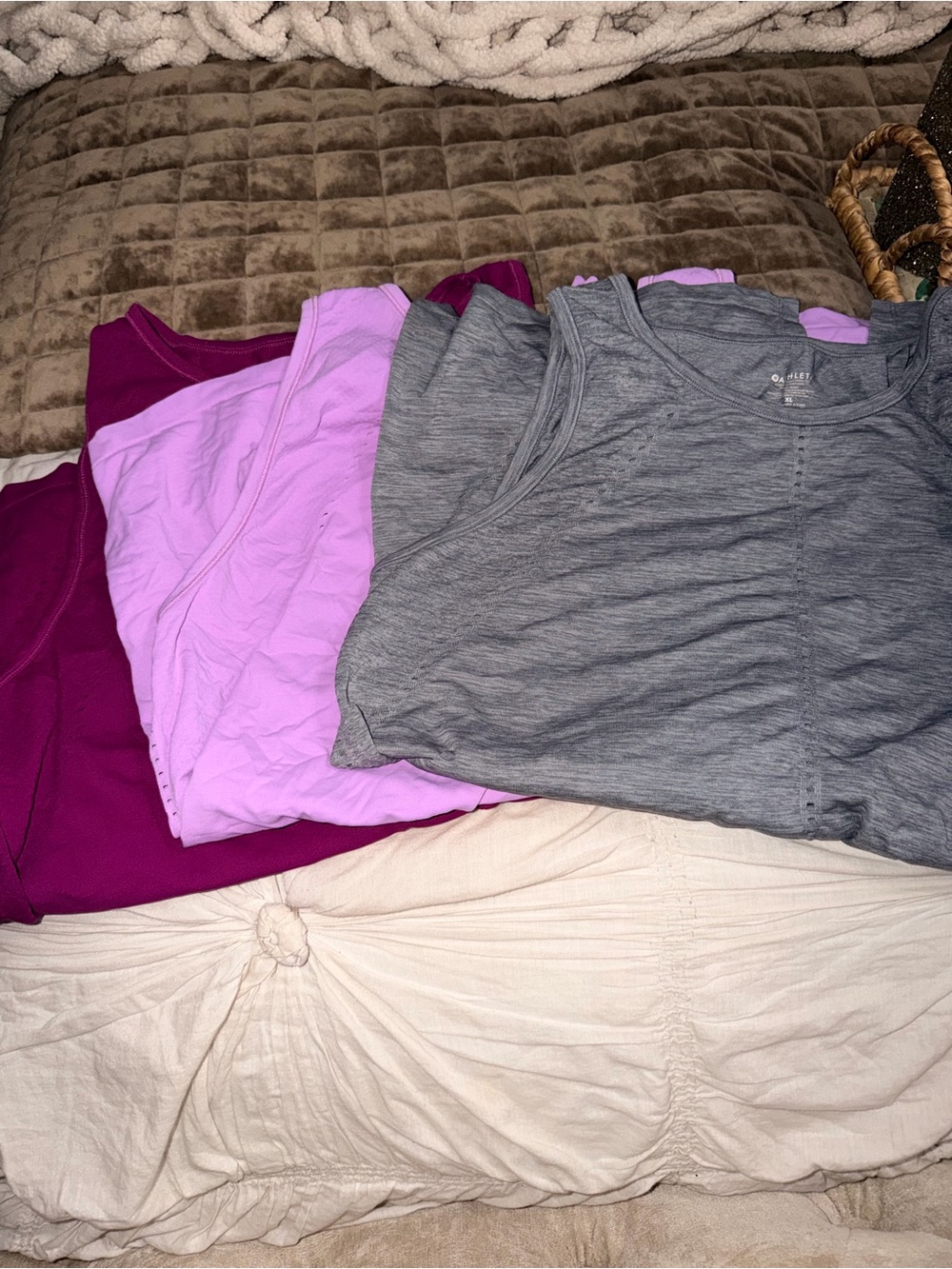 Athleta Foothill Women's Tank Tops in Gray, Lavender & Magenta XL